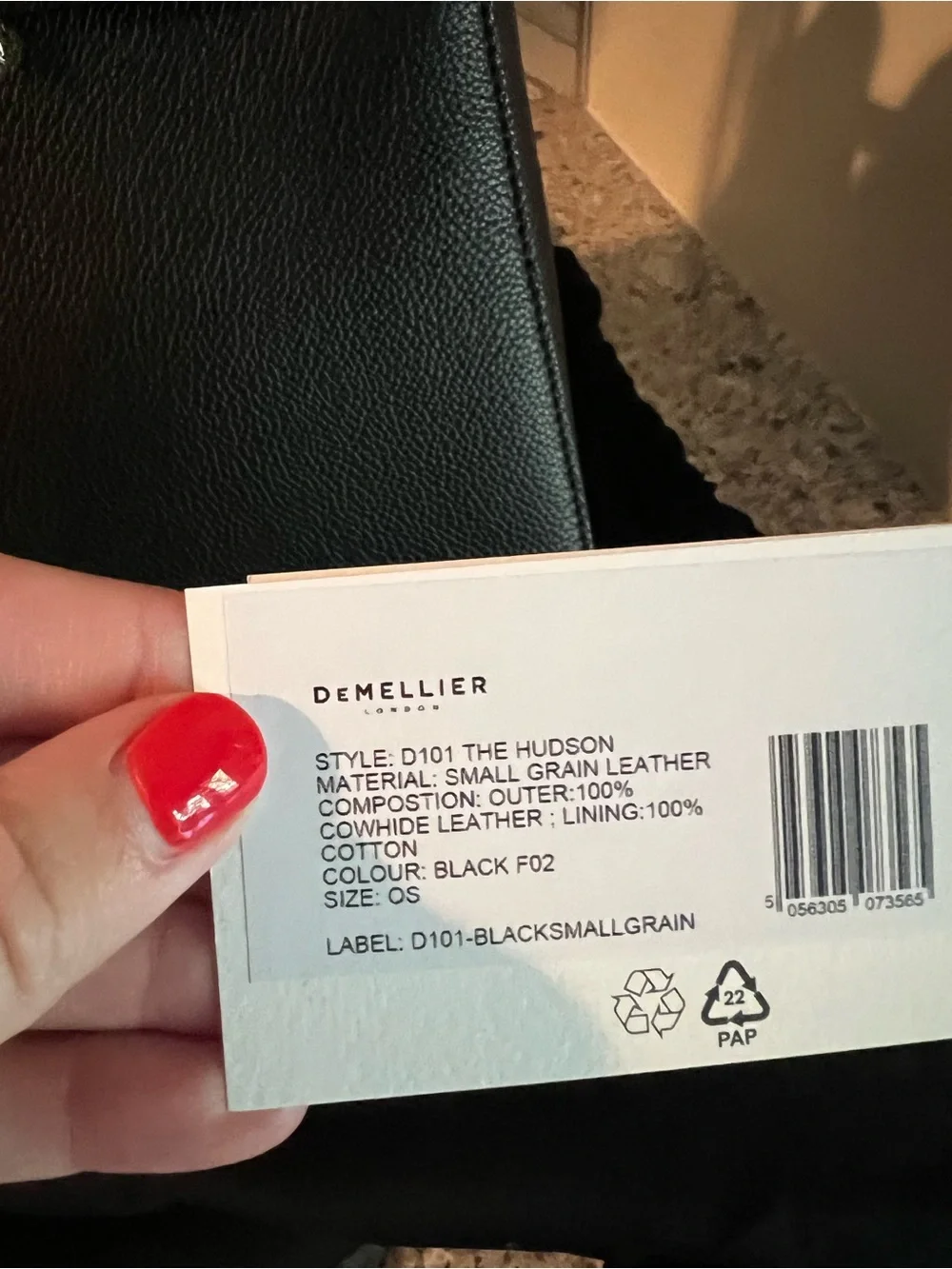 Demellier Large Hudson Black NWT